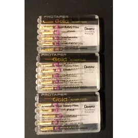 DENTSPLY 3 x Dentsply ProTaper Gold Files Assorted S1 25mm