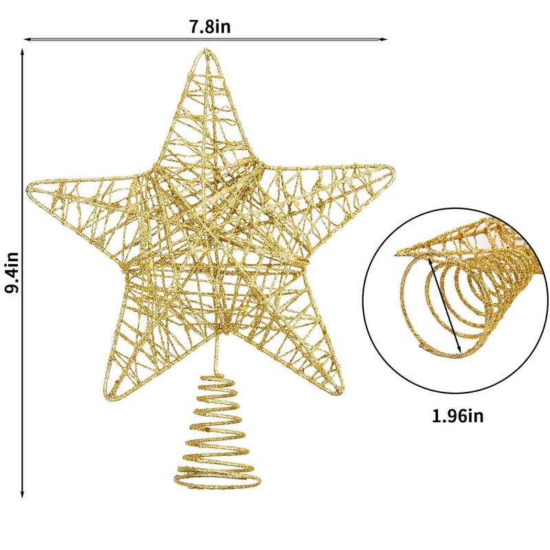 SULOLI Stelle Albero di Natale,Stella Scintillante per Albero