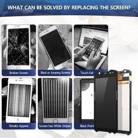 YWLRONG for Zebra TC52 Screen Replacement for Zebra TC57 TC52X TC520L TC52AX TC57X Display Touch Screen Digitizer Assembly Replacement with Tools（with Back Cover Adhesive）