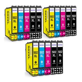SINOPRINT 15 Pack 502XL Printer Cartridges for Epson 502 XL Multipack Compatible with Epson Expression Home XP-5100 XP5100 XP-5105 XP-5150 XP-5155 Workforce WF-2860 WF-2865 WF-2880 WF-2885