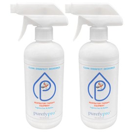 Purefypro CPAP Cleaner and Sanitizer Spray (16oz, 2pk). No Rinse. No Residue. Kills 99.9999% Norovirus, Flu Virus, and Fungi, Drug Resistant Germs. Unscented.