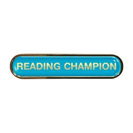 Reading Champion Gel Domed Cyan School Bar Badge
