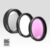 Polaroid Optics 3 Piece Filter Kit Set [UV,CPL,FLD] , 86