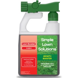 Simple Lawn Solutions Extreme Grass Growth Lawn Booster- Liquid Spray Concentrated Starter Fertilizer with Humic Acid- Any Grass Type- Simple Lawn Solutions (32 oz. w/Sprayer)