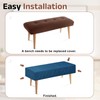 sourcing map Dining Bench Cover, Stretch Piano Long Bench Stool
