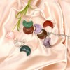 Meztole Crescent Moon Necklace Reiki Healing Crystal Necklace Stone Moon