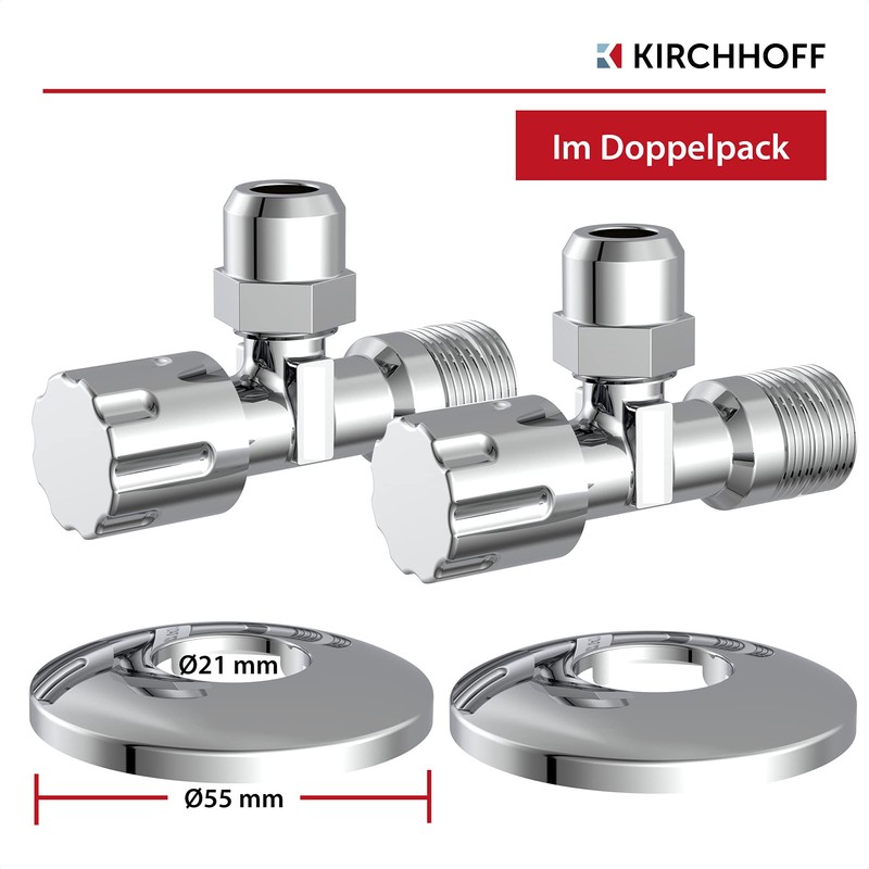 Kirchhoff Sink Trap, Including Angle Valve, ½ Inch Drain Fitting