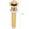 Gold Sink Drain without Overflow Anti Clog Bathroom Faucet Wash