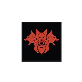 CERBERUS Strength Patch Dogs Head Logo (Black)