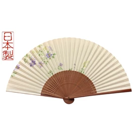 Kyo Fan, Iron Wire (Beige), Kyoto, Made in Japan, Women's, Elegant, Craftsmanship, Japanese Style Accessories, For Yourself, Gift, Present, Beige/Purple/Green