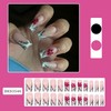 Onsdag Press on Square Nails Medium Length Glossy Full Cover