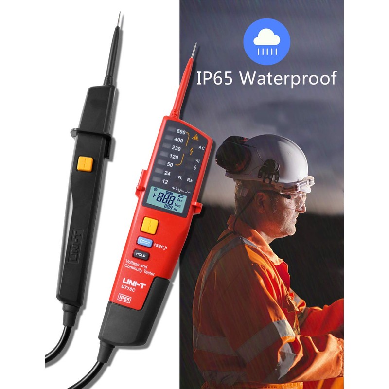 Voltage Tester UNI-T Multifunction Waterproof Digital Voltage Meter Voltmeter Voltage