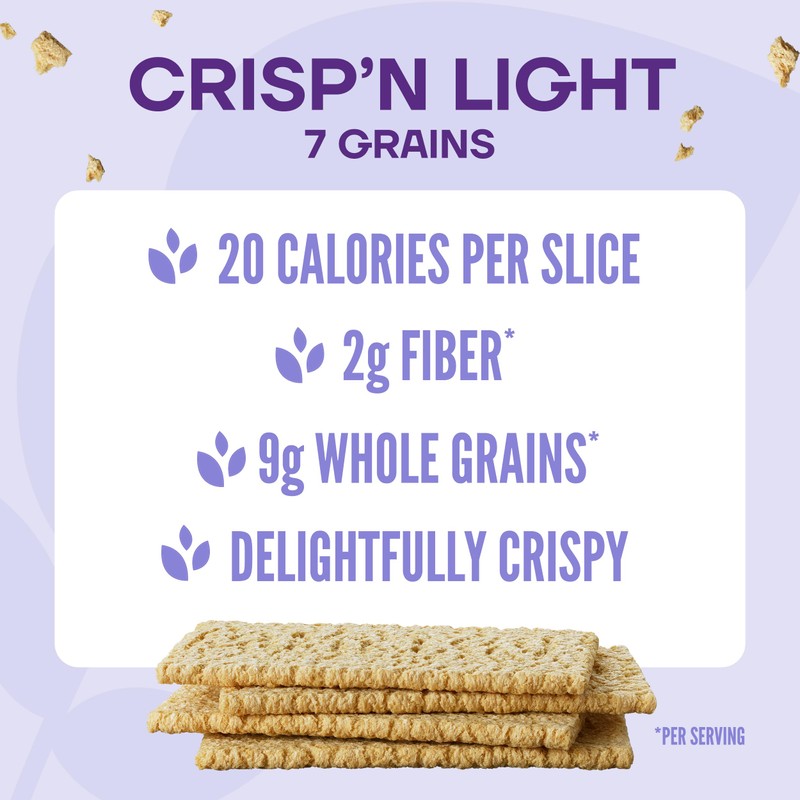 Wasa Crisp’n Light 7 Grains Crispbread, 4.9 oz (Pack of