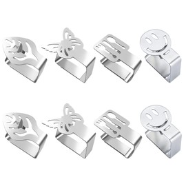 Tucireat Tablecloth Clips Stainless Steel Pack of 8 Table Clamp Table Cloth Holder Table Cloth Holder Stainless Steel Table Cloth Holder Table Cover Clips Table Cloth Clips