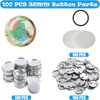 Pack of 100 32 mm / 1.25 Inch Blank Button