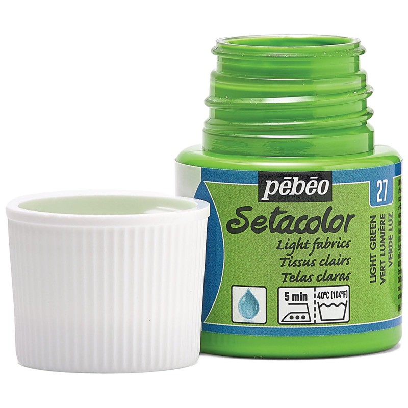 Pebeo Setacolor Light Fabric Paint 45-Milliliter Bottle, Light Green,Light Green