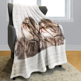 YISUMEI Blanket cuddly blankets soft flannel soft fleece blanket bed throw kitten cat sleep
