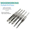 AeKeatDa 6pcs Square Hole Mortise Chisel Drill Bit Tools, 5/8"