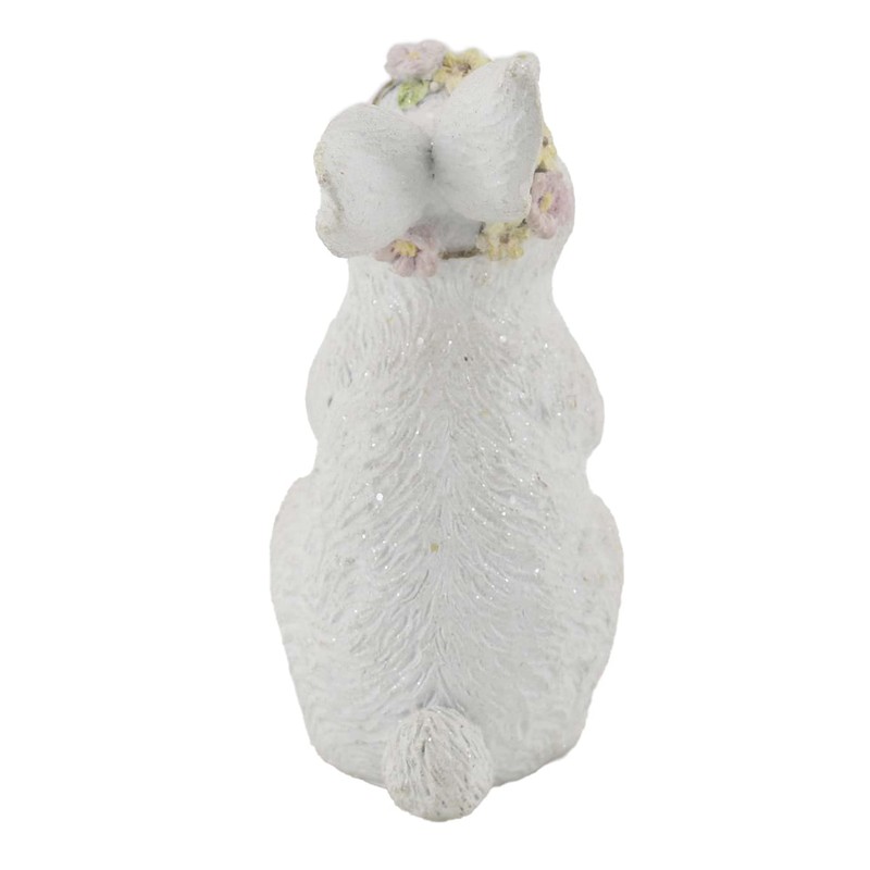 Windy Hill Collection Polyresin Glitter White Easter Rabbit Bunny Hiding