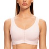 MELENECA Women's Posture Bra Front Closure Bra Without Underwire and