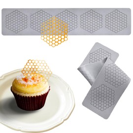 Moldes de silicona para panal (2 piezas) Jopgeey Tuile - Moldes de fondant con encaje de colmena 3D huecos para hornear, arcilla polimérica, artesanía de azúcar, postre para decoración de pasteles