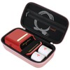 Canboc Carrying Case for NIIMBOT B21 B1 Inkless Label Maker, Portable Mini Bluetooth Thermal Label Printer Storage Bag fit Label Paper, Cable, Rose Gold (Case Only)