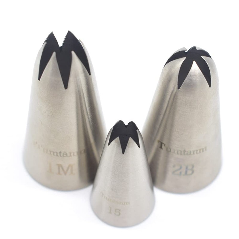 Tumtanm #1M #2B #15 Seamless Stainless Steel Large Icing Piping