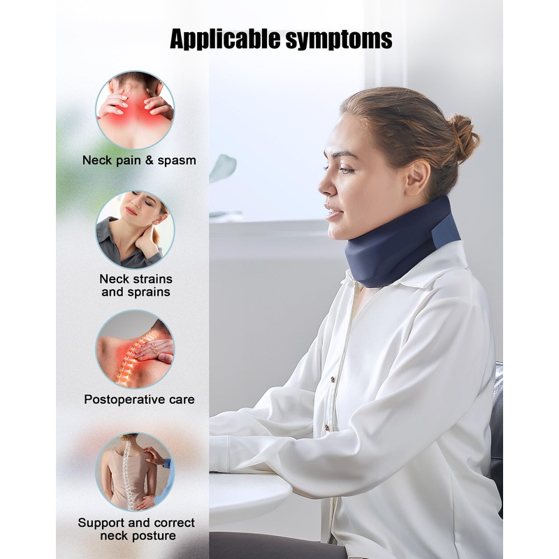 BLABOK Soft Foam Neck Brace, Universal Cervical Collar, Adjustable Neck