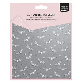 Vaessen Creative 3D Embossing Folder - Bats 5.9 x 5.9" (15 x 15 cm) - Card Making Supplies for Journaling, Blank Cards and Envelopes - Scrapbook Accessories for Halloween and Autumn