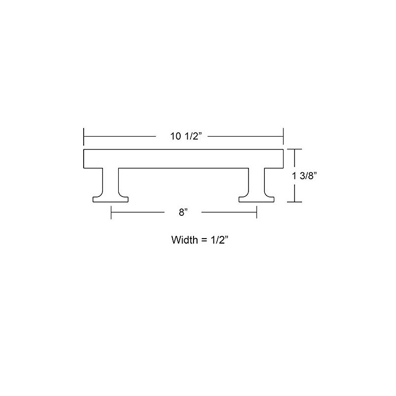 Emtek Freestone Pull Available in 6 Sizes and 6 finishes