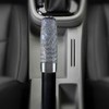 Dueries Car Handbrake Cover, Glitter Rhinestone Decoration, Universal Fit, White
