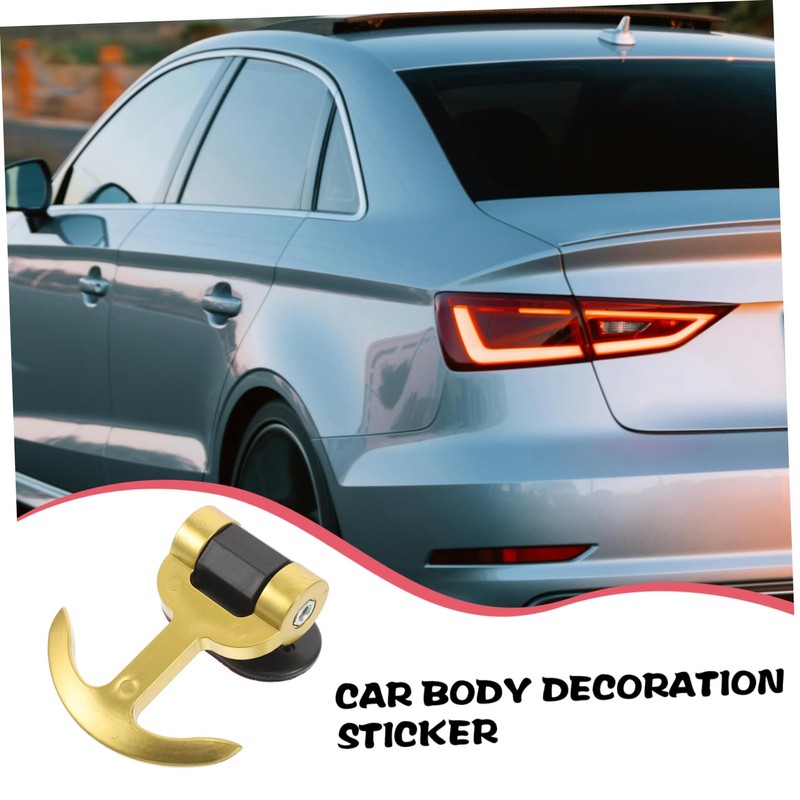ULTECHNOVO Golden Car Towing Hook Shaped Auto Trailer Ring Unique