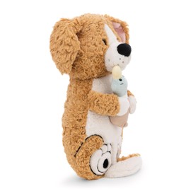 NICI Cuddly Toy Dog with Duck 40 x 20 cm - Brown - Soft Plush Toy - Cute Stuffed Toy for Cuddling & Playing - Great Gift Idea for Children and Adults | 62165