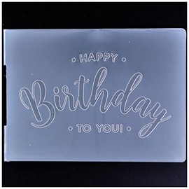 KWELLAM Happy Birthday to You Plastic Embossing Folders for Card Making Scrapbooking and Other Paper Crafts 22052520