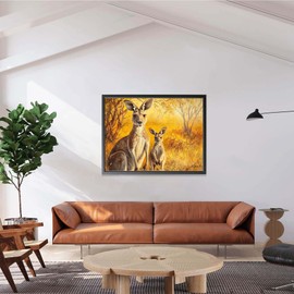 LOMSIOY DIY Diamond Painting Set Kangaroo 5D Diamond Painting Pictures with Accessories for Full Drill Rhinestone Embroidery Animals Diamond Painting Crystal Adult Home Wall Decor 30 x 40 cm 19498