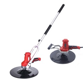 Electric Concrete Trowel Cement Mortar Smoothing Polishing Machine with a Handle and Hand-held Pole Power Trowel for Wall and Floor Surface, 850W, 6 Adjustable Speed