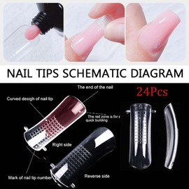 Polygel Nail Kit - Pink Builder Gel Set with Slip Solution - 15ml All-in-One Extension Kit for DIY Nails at Home - Pink Nail Set for Salon-quality Nails