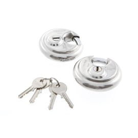 Sterling SPL200 Closed Shackle Disc Padlock with Stainless Steel Body, 70 mm, Set of 2