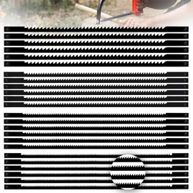 Pack of 24 Scroll Saw Blades with Pin, Scroll Saw Blades 10/15/18/24, 127 mm Scroll Saw Blades with Spiral Teeth, for Wood, Metal, Plastic Cutting Saws, Standard Fine Cut Saw Blades