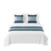 AMBERIS Chenille Bed Runner, Durable Decorative Bed Scarf for Home