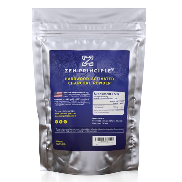 Large 2.5 lb Hardwood Activated Charcoal Powder 100 Percent from