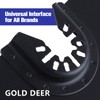 GOLD DEER 5 Piece Set Half-Circular Saw Blade, Multi-Tool, Replacement