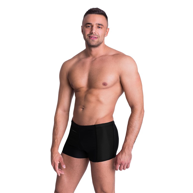 Aquarti Men's Swimming Trunks with Zip Pocket Swimming Shorts, black