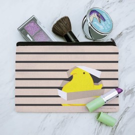 The Peeping Yellow Peep In Window With Blinds Makeup Cosmetic Bag Organizer Pouch