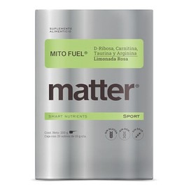 Matter Mito Fuel, Suplemento Pre Entreno Gym con D-Ribosa, L-Carnitina Tartrato, L-Arginina y L-Taurina USP, Apoya la Energía Celular y el Desempeño  