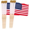 50 Pcs 12x18 Inch American Flags on Stick, American Flags,