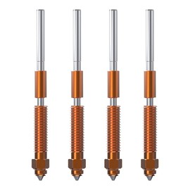 ''Unicorn'' Quick-Swap Nozzle Kit for K1C and Ender-3 V3 3D Printers Titanium Alloy Heat Break High- Printing Copper Alloy and Hardened Steel Hotend Nozzle 4PCS -