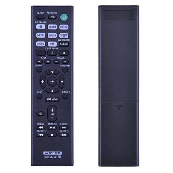 New RMT-AA400U Replacement Remote Control Compatible for Sony Stereo Receiver
