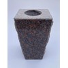 Granite Vase Tapered 5"x4"x9" Dakota Mahogany