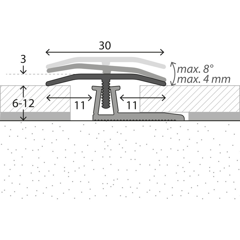 Carl Prinz ECO-CLIP Transition Profile No. 440 Length 0.90 m